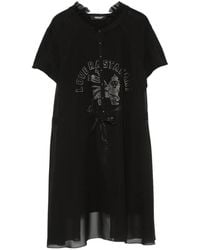 Undercover - Graphic-Print Ruffled Mini Dress - Lyst