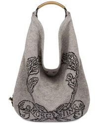 Moschino - Intarsia-Knit Logo Tote Bag - Lyst