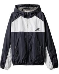 Miu Miu - X New Balance Logo-Print Hooded Bomber Jacket - Lyst