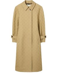 Tory Burch - Gabardina con monograma en T en jacquard - Lyst