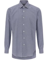 Barba Napoli - Overhemd Met Gingham Ruit - Lyst