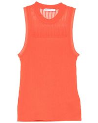 Patrizia Pepe - Round-Neck Sleeveless Tank Top - Lyst