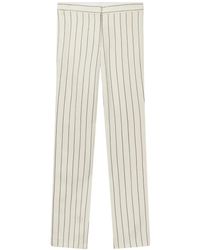 Stella McCartney - Pinstriped Mid-Rise Straight-Leg Trousers - Lyst