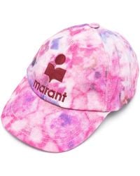 Isabel Marant - Logo-embroidered Tie-dye Cap - Lyst