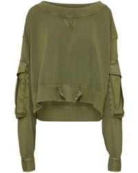 DSquared² - Cargo-Sweatshirt Im Distressed-Look - Lyst