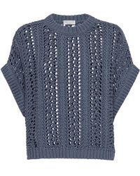 Brunello Cucinelli - Open-Knit Top - Lyst