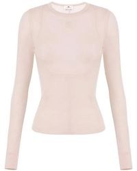 Elisabetta Franchi - Embroidered-Logo T-Shirt - Lyst