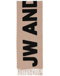 JW Anderson - Herringbone-Knit Logo Scarf - Lyst