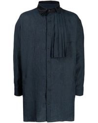 Yohji Yamamoto - Pleated-Detail Cotton Shirt - Lyst