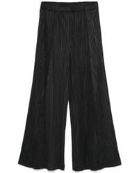Pleats Please Issey Miyake - Thicker Bottons Broek Met Wijde Pijpen - Lyst