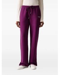 Trussardi - Logo-Embroidered Drawstring Trousers - Lyst