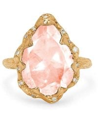 Logan Hollowell - 14Kt Queen Water Drop Morganite And Diamond Ring - Lyst