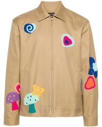 NAHMIAS - Crochet-Detail Cotton Shirt Jacket - Lyst