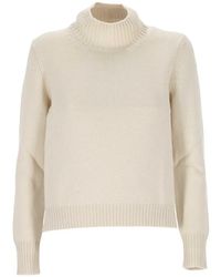 Gran Sasso - High-Neck Virgin Wool Sweater - Lyst