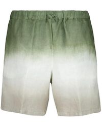 120% Lino - Drawstring Ombré Bermuda Shorts - Lyst