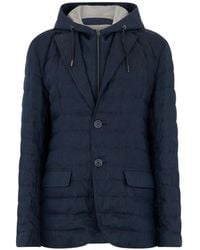 Herno - Blazer Matelassé À Capuche - Lyst