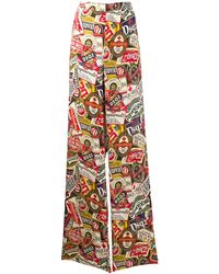 DSquared² - Pantaloni A Palazzo Con Stampa - Lyst