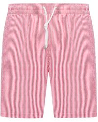 Fay - Striped Drawstring-Waistband Swim Shorts - Lyst