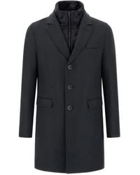 Herno - Layered Single-Breasted Coat - Lyst