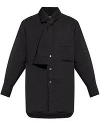 Yohji Yamamoto - Scarf-Collar Chest-Pocket Shirt - Lyst