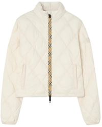 Burberry - Bramford Gewatteerd Nylon Jack Met Geruite Band - Lyst