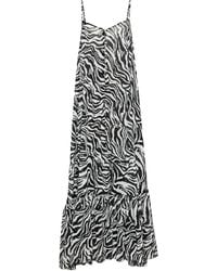 ROTATE BIRGER CHRISTENSEN - X Reina Olga Zebra-Print Maxi Dress - Lyst