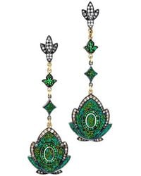 Sevan Bıçakçı - Embellished Garnet And Diamond Drop Earrings - Lyst