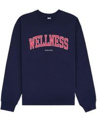 Sporty & Rich - Wellness Crew-neck Cotton Sweatshirt - Lyst