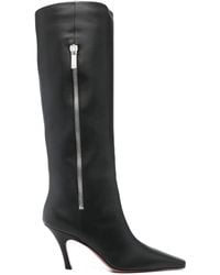 AMINA MUADDI - Mona Side-Zip Square-Toe Boots - Lyst