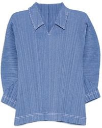 Pleats Please Issey Miyake - Chemise En Jean - Lyst