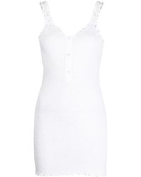 Alexander Wang - Smocked Cotton Mini Dress - Lyst