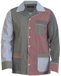 Dolce & Gabbana - Overhemd Met Patchwork En Gingham Ruit - Lyst