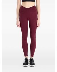 adidas - 3-Stripes Legging Met Gekruiste Taille - Lyst