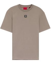 HUGO - Crew-Neck Logo-Patch T-Shirt - Lyst