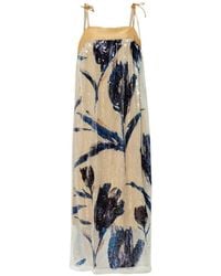 Munthe - Nara Sequin-Embellished Floral-Print Midi Dress - Lyst