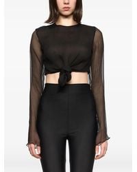 Atu Body Couture - Haut Noué À Manches Longues - Lyst
