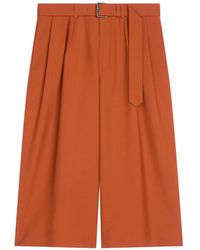 Dries Van Noten - Belted Wool Shorts - Lyst