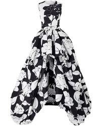 Carolina Herrera - Abito Da Sera Asimmetrico A Fiori - Lyst
