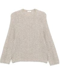 Panicale - Sequin-Embellished Ribbed-Knit Sweater - Lyst