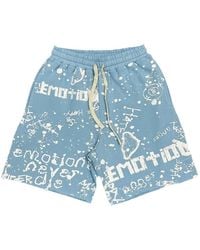 Mixed Emotions - Graffiti-Print Drawstring-Fastening Track Shorts - Lyst