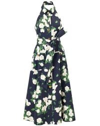 Carolina Herrera - Rose-Print Maxi Dress - Lyst