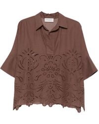 ERMANNO FIRENZE - Broderie-Anglaise Top - Lyst
