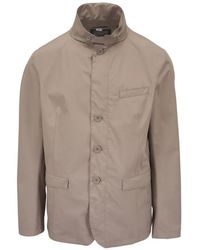 Herno - High-Neck Button-Up Jacket - Lyst