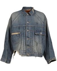 DAIRIKU - 80Year Distressed-Effect Denim Jacket - Lyst