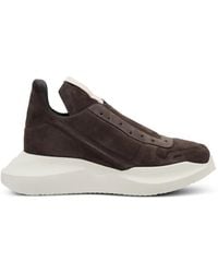 Rick Owens - Geth Runner Suede Slip-On Sneakers - Lyst
