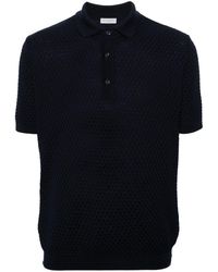 Paul & Shark - Textured Virgin Wool Polo Shirt - Lyst