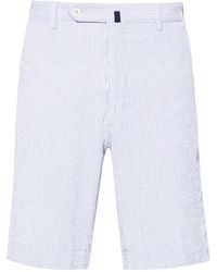 Incotex - Striped Seersucker Bermuda Shorts - Lyst