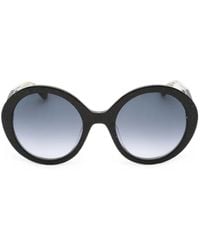 Kate Spade - Zya Glitter-Effect Round-Frame Sunglasses - Lyst