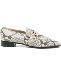 Ferragamo - Mocassins À Effet Peau De Serpent - Lyst