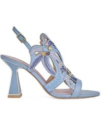 Kat Maconie - Kiawa Crystal-Embellished Cut-Out Sandals - Lyst